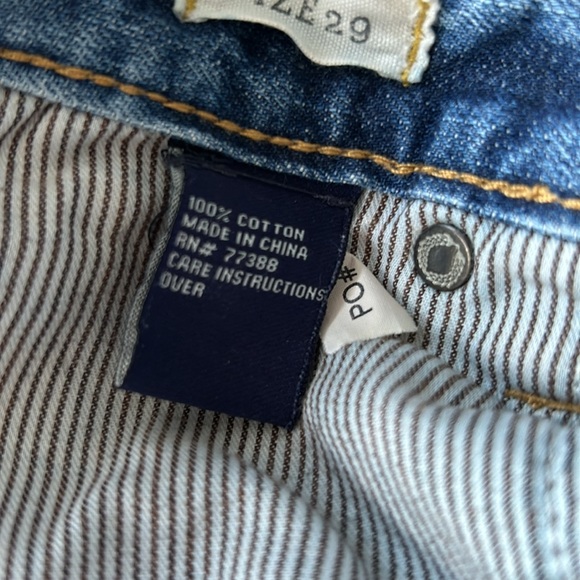 🌻4/$20 Madewell Distressed Bleached Cotton Jean Shorts Size 29 - Picture 10 of 16